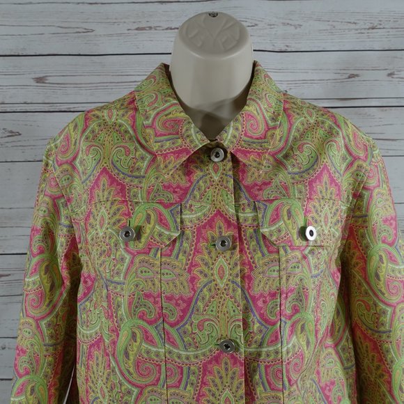 Classiques Entier Paisley Denim Jean Jacket - Picture 2 of 11